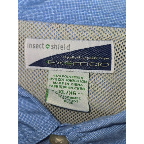ExOfficio Insect Shield Apparel Fishing Blue Shirt XL - Picture 5 of 8